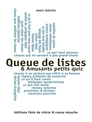 cover image of Queue de listes